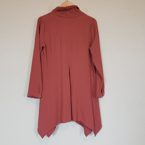 Soft Surroundings Plein Air Button Down Lagenlook Collared Tunic Top Women XS - Picture 4 of 11